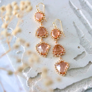 Open image in slideshow, Faceted Crystal Earrings
